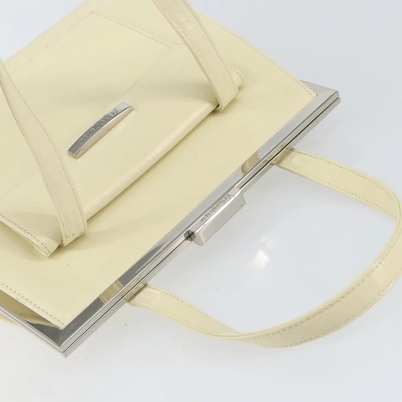 Yves Saint Laurent Cream Leather Hand Bag - Picture 6 of 12